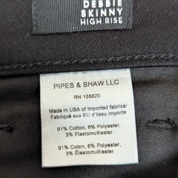 Veronica Beard Debbie Skinny High Rise Jeans Onyx Black Size 26/2 - Picture 4 of 11